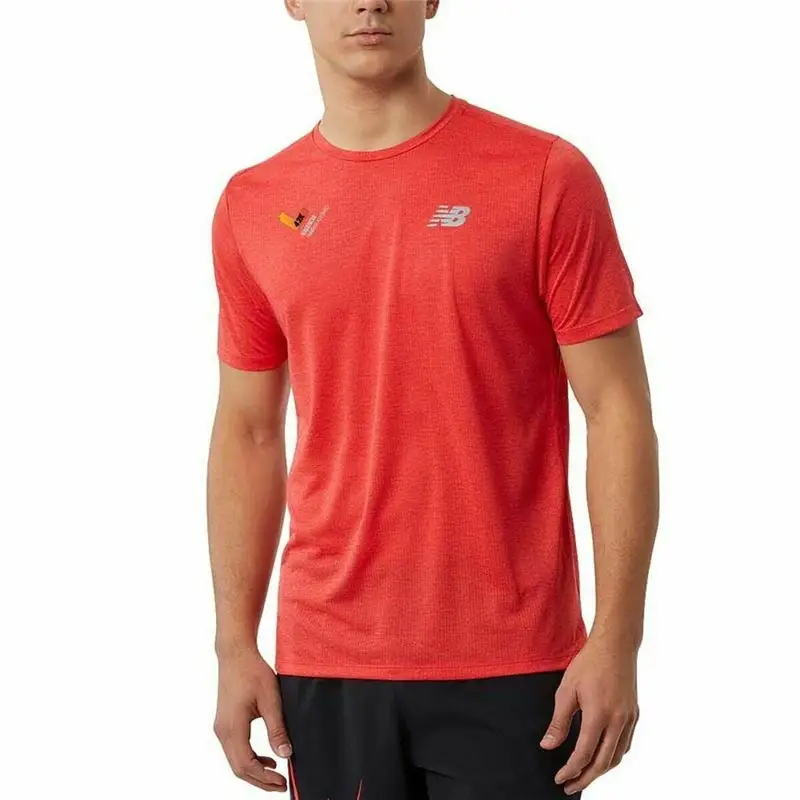 Maglia Sportiva a Maniche Corte New Balance Impact Run Arancio | New Balance Arancione