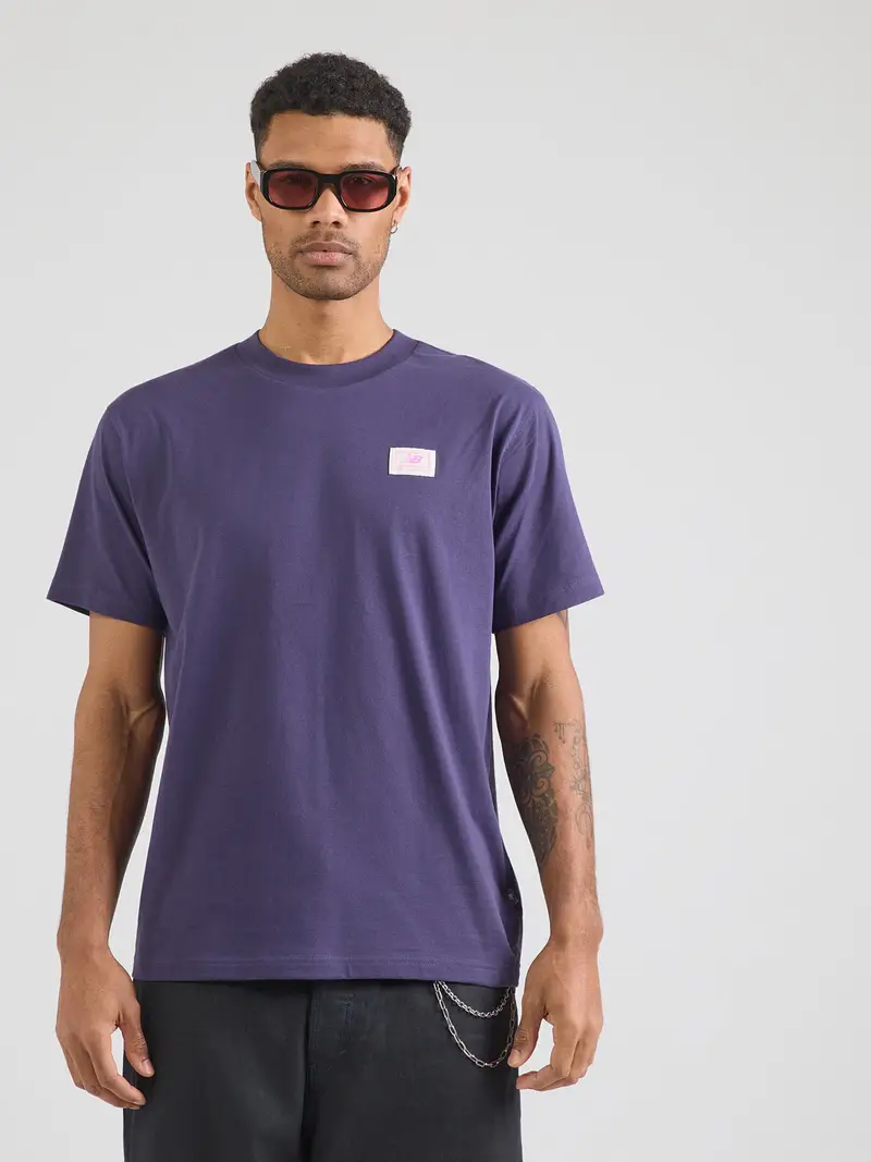 Maglietta blu violetto / orchidea / rosso / bianco miniatura 3