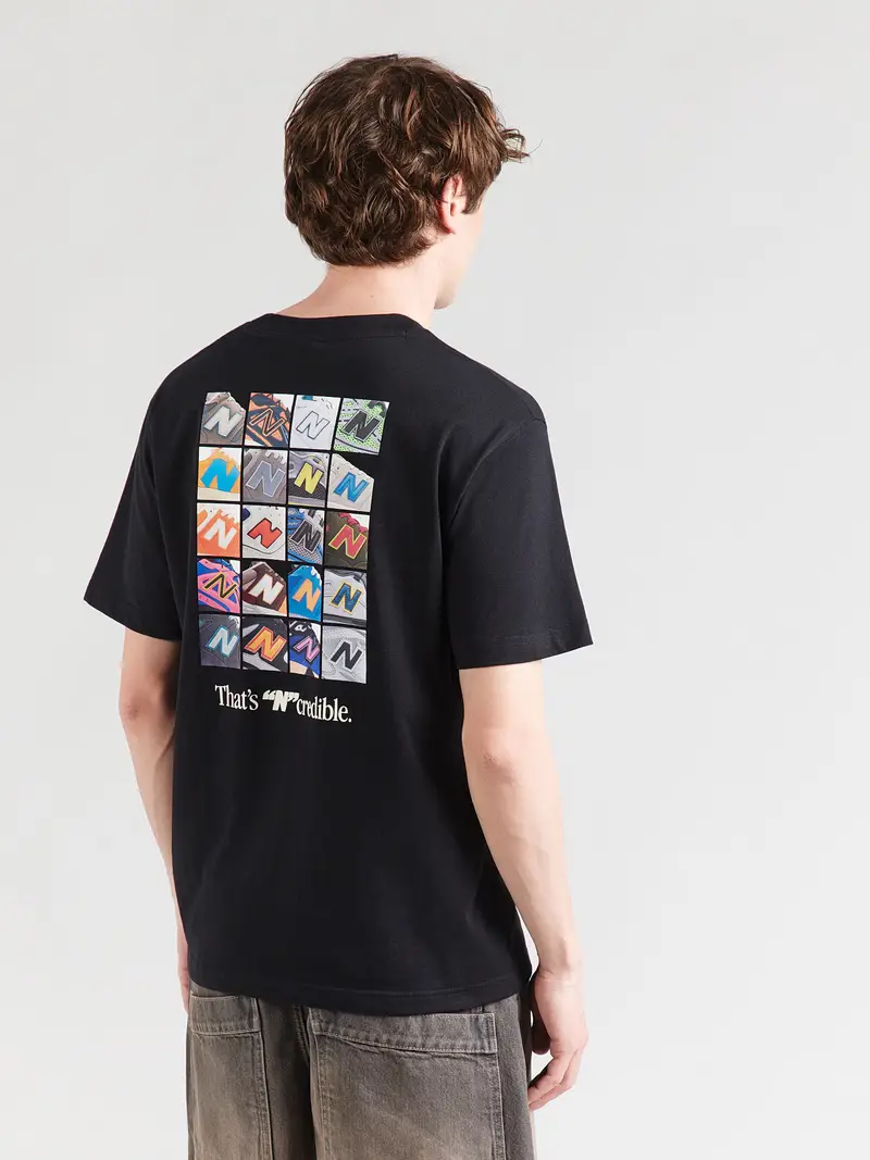 Maglietta N Collage blu / giallo / nero / bianco miniatura 2