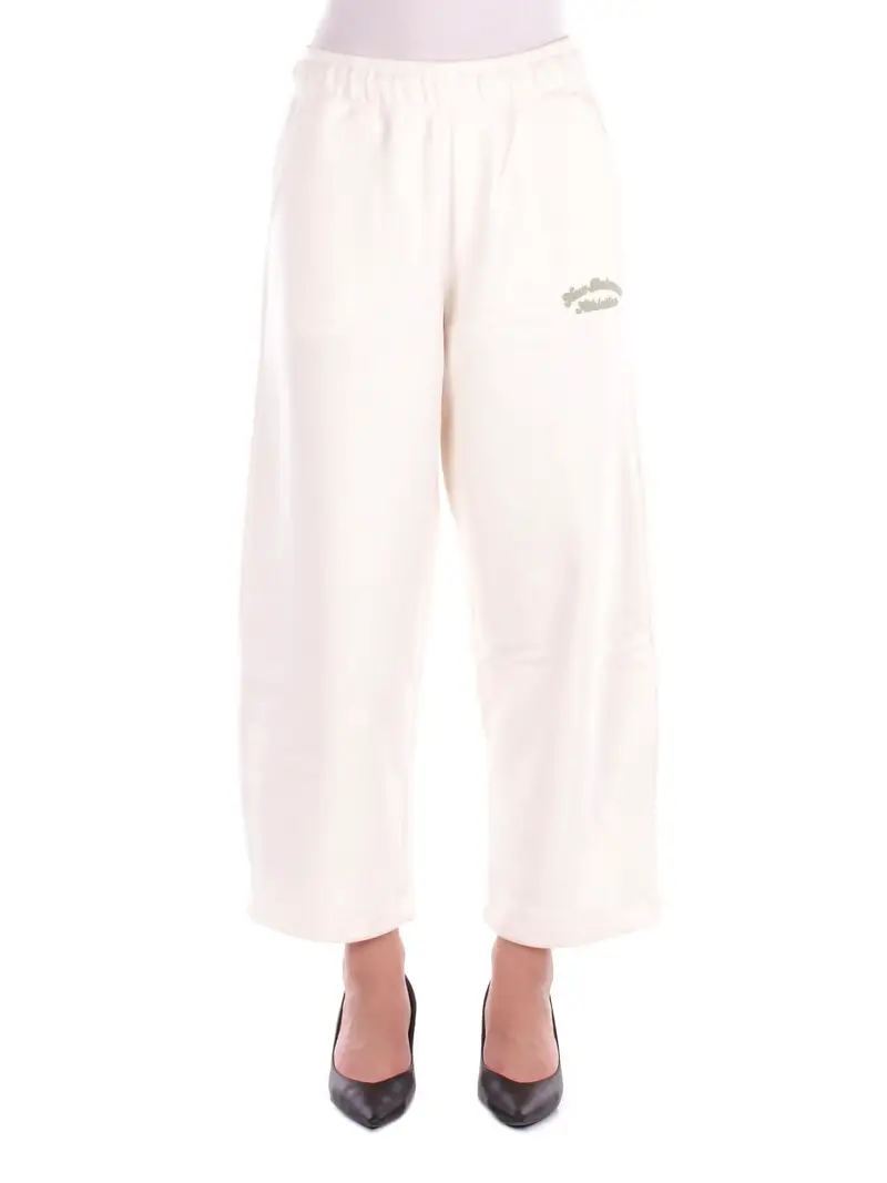 Pantalone Donna NEW BALANCE Panna Linear heritage fleece leg