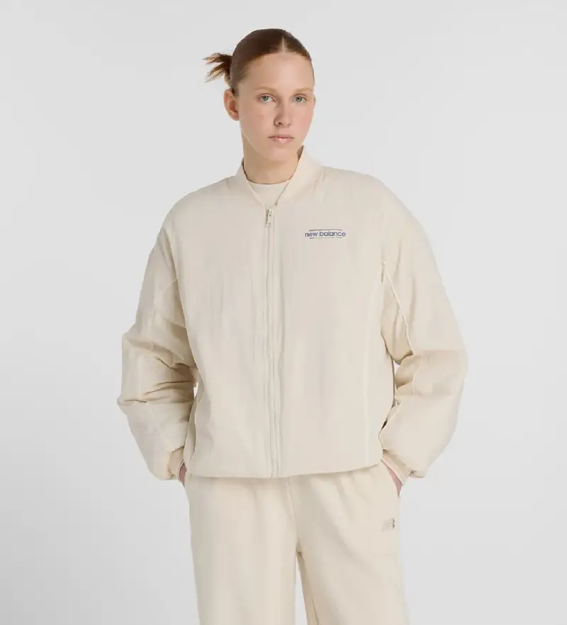 per donna WJ53500 Giubbotto bomber in tessuto beige rivisitato (L), Casual, Nylon