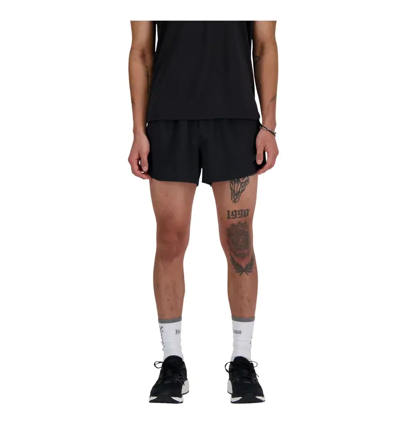 per uomo MS41280 RC corto Split 3 nero (S), Sportivo, Running, Multisport, Polister riciclato, Sostenibile