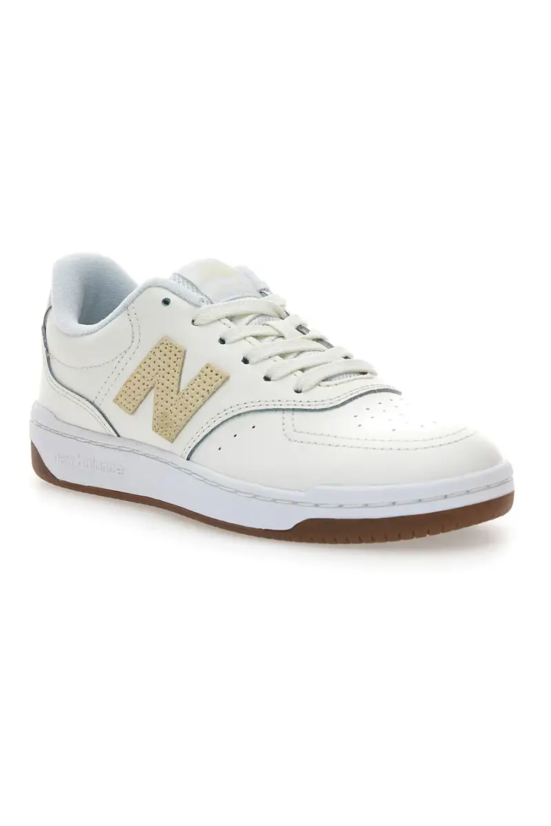 Scarpe da donna off white in pelle con logo a contrasto New balance BBW80POR [BIANCO] miniatura 2
