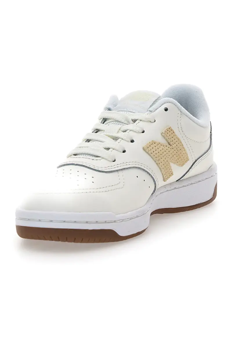 Scarpe da donna off white in pelle con logo a contrasto New balance BBW80POR [BIANCO] miniatura 3