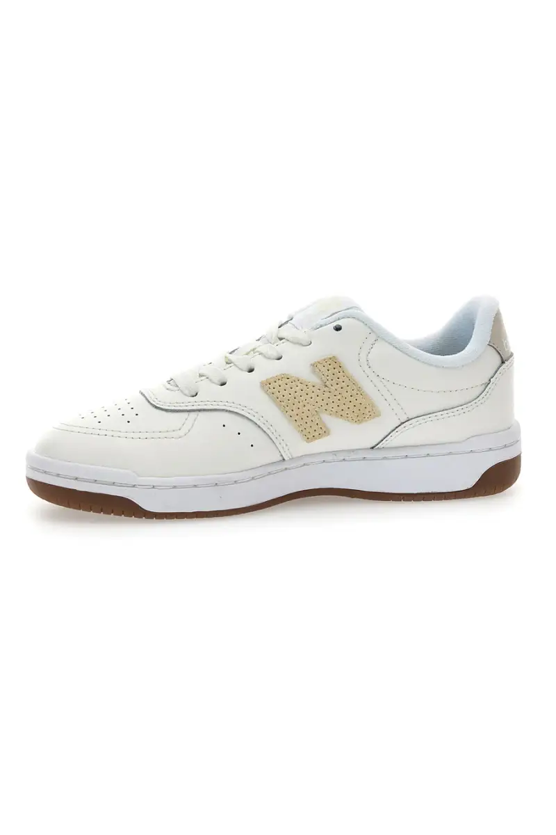 Scarpe da donna off white in pelle con logo a contrasto New balance BBW80POR [BIANCO] miniatura 4