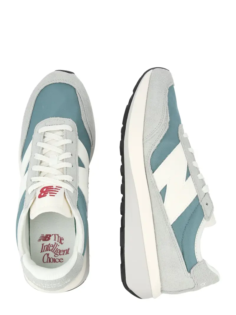 Sneaker bassa 370 grigio chiaro / petrolio / bianco miniatura 2