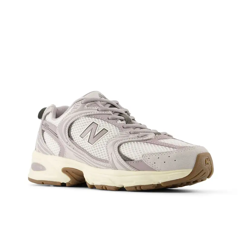 New Balance Sneakers bassa crema, grigio chiaro e malva