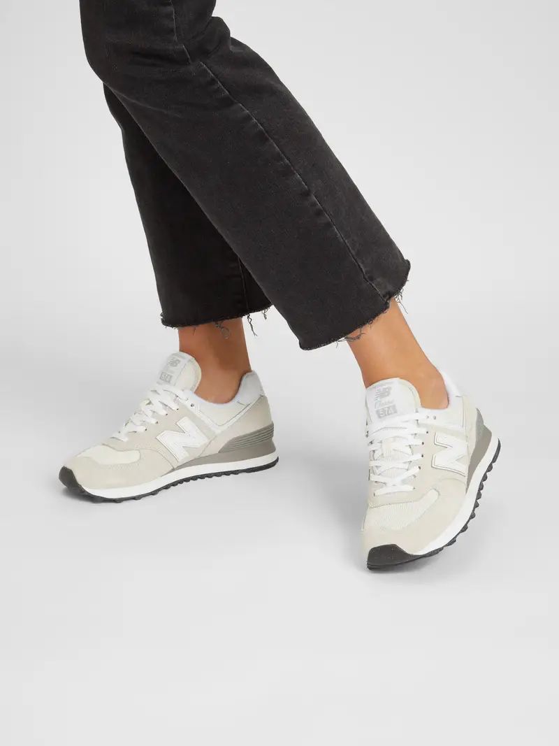 new balance Sneaker bassa '574' beige chiaro / offwhite / bianco naturale miniatura 3
