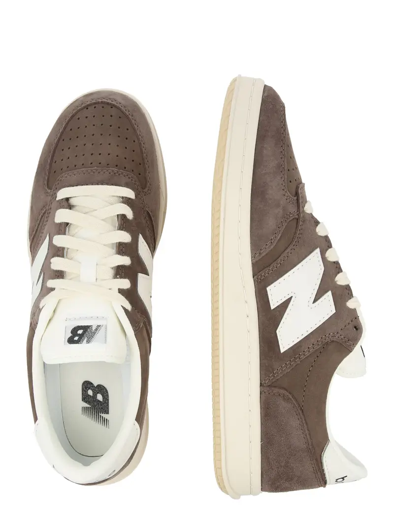 Sneaker bassa T500 marrone / bianco miniatura 2