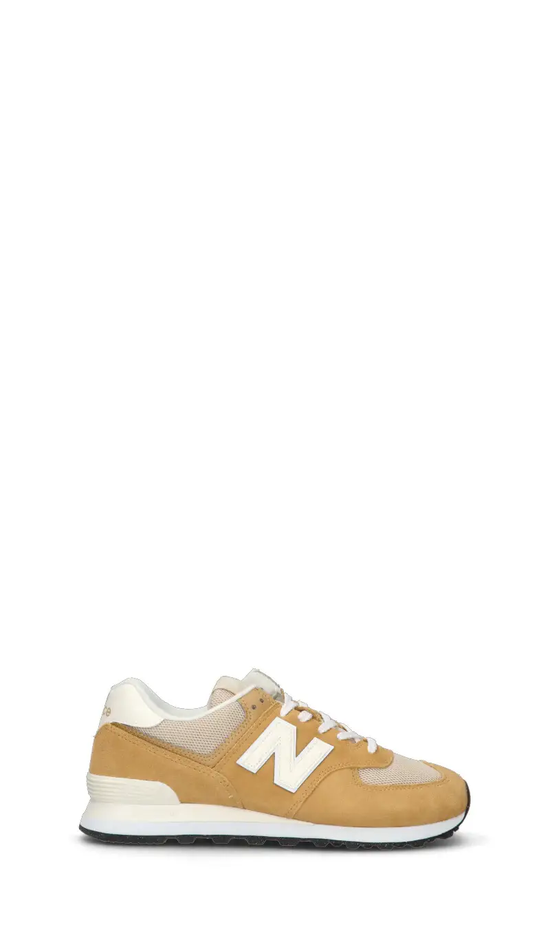 Sneaker uomo arancio/panna in suede Vario