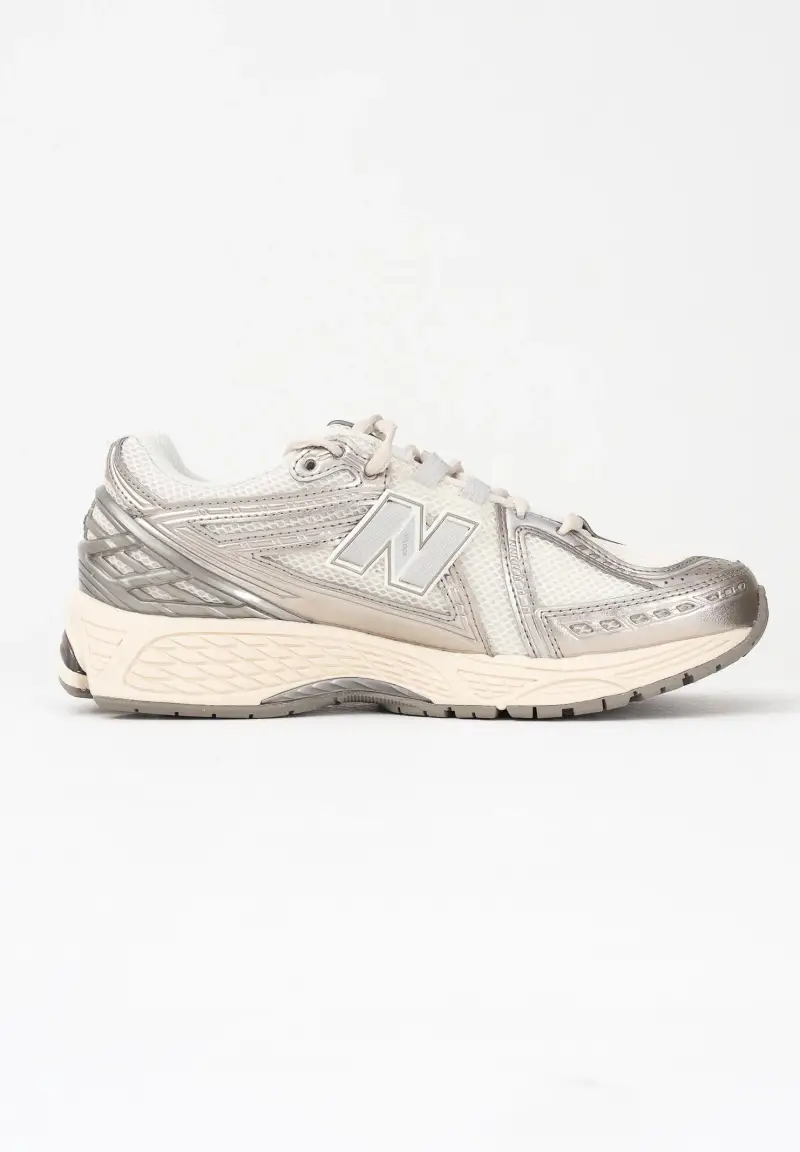 Sneakers 1906R panna e argento per uomo e donna miniatura 3