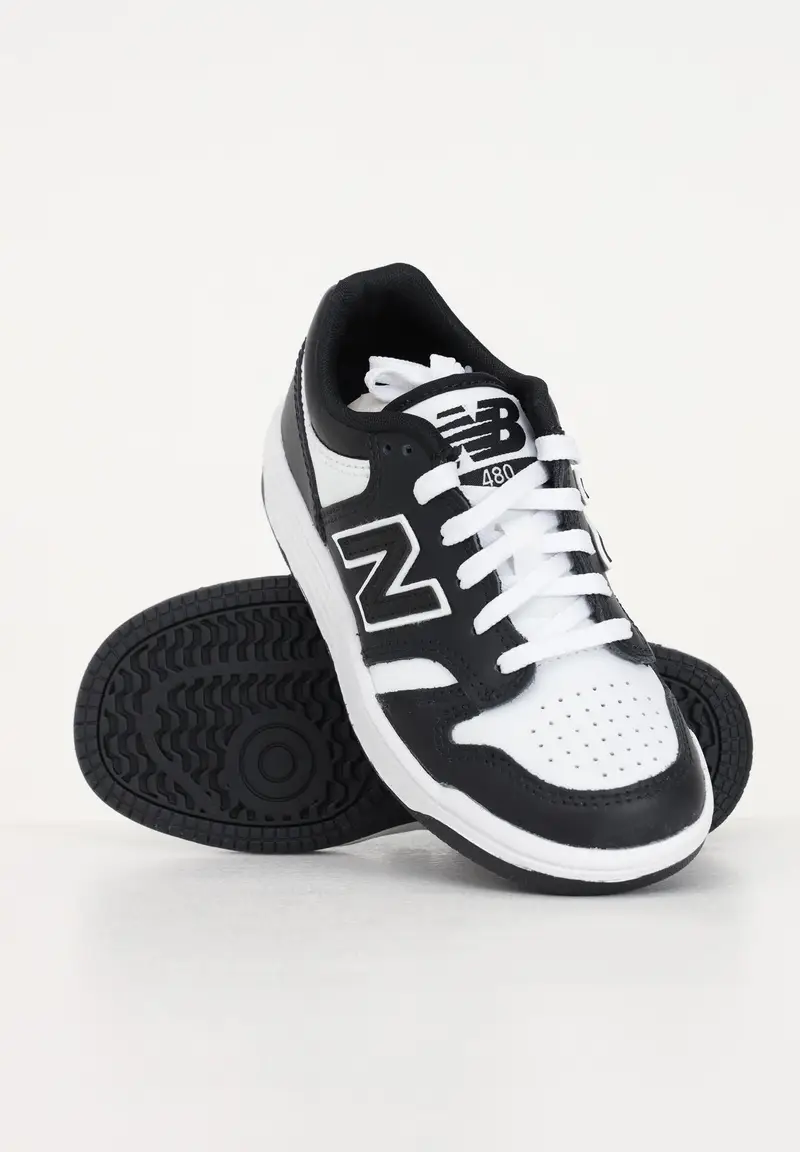 NEW BALANCE Sneakers 480 bianche e nere per bambino e bambina miniatura 3