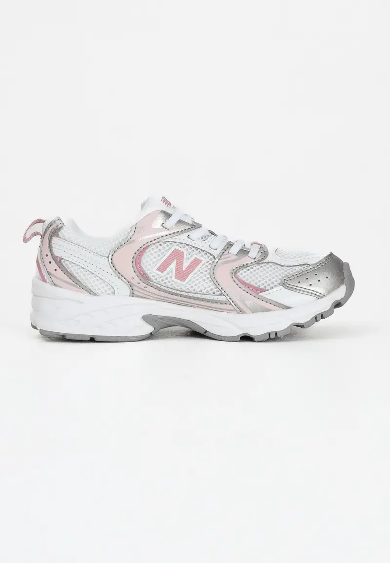 NEW BALANCE Sneakers 530 Bungee bianche, argento e rosa da bambina miniatura 2