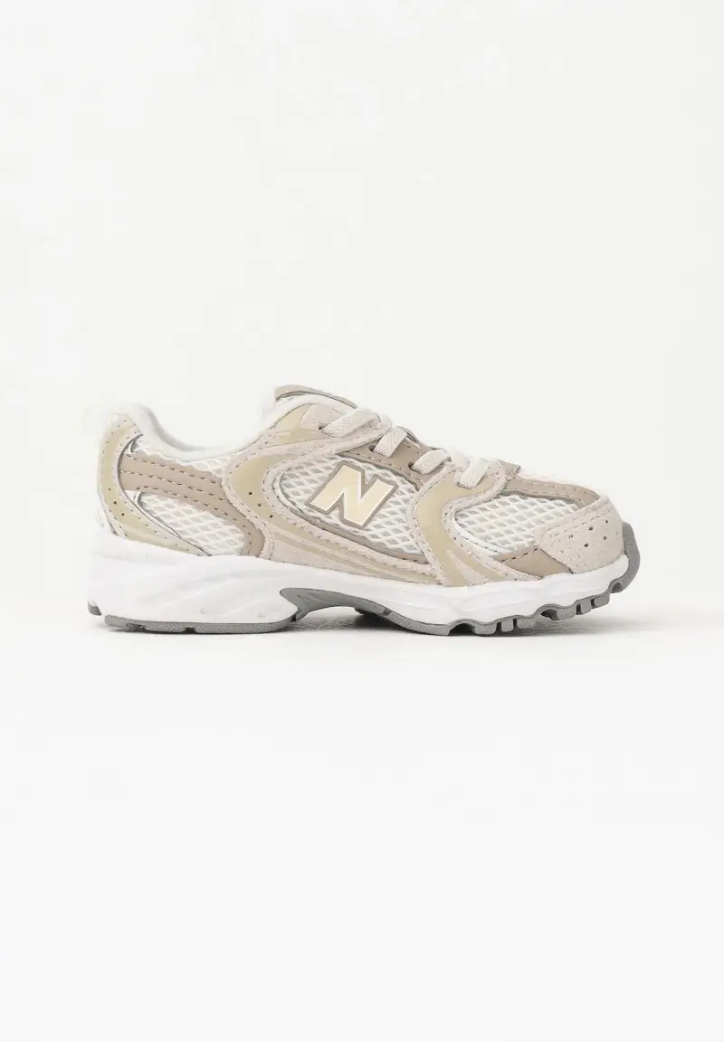 Sneakers 530 Bungee Lace panna e beige da neonato miniatura 3