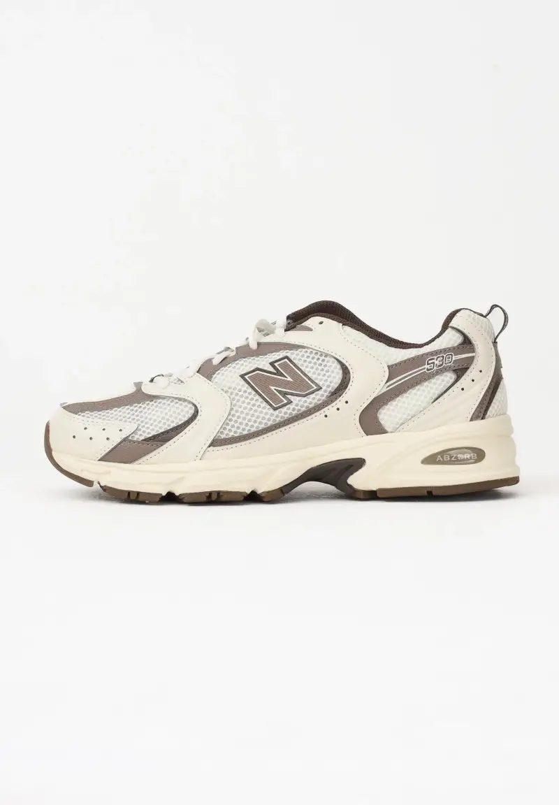 Sneakers 530 panna e marrone da uomo