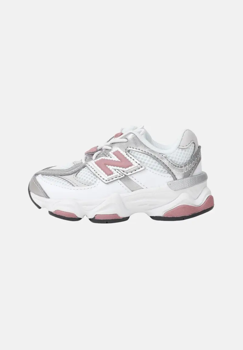 Sneakers 9060 bianche e rosa da neonato