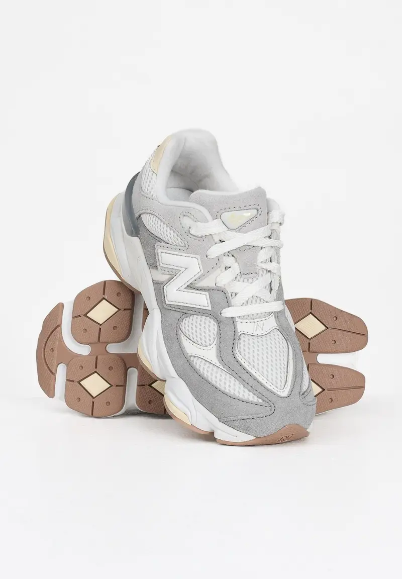 NEW BALANCE Sneakers 9060 LACE grigie per bambino e bambina miniatura 3