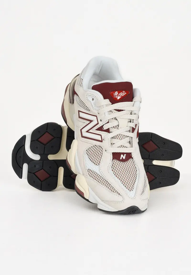 NEW BALANCE Sneakers 9060 panna e bordeaux per uomo e donna miniatura 3