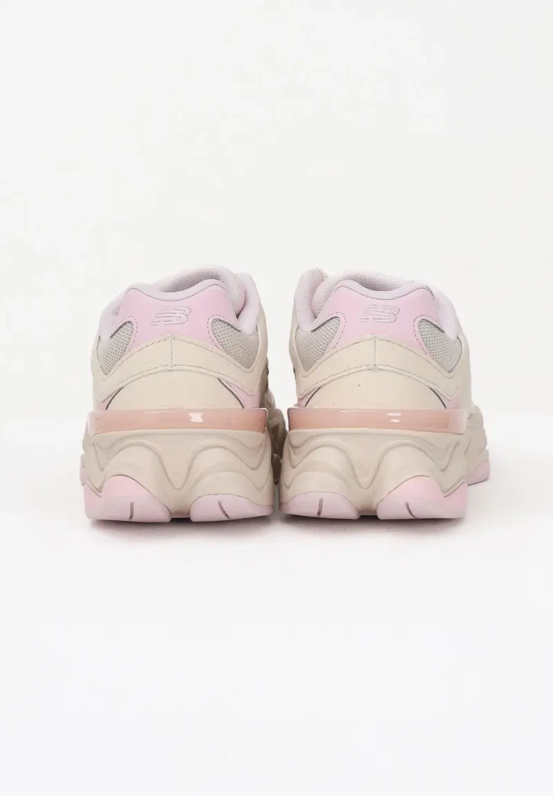 Sneakers 9060 panna e rosa da donna miniatura 2