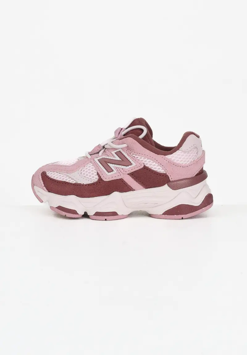 NEW BALANCE Sneakers 9060 rosa e bordeaux da neonato