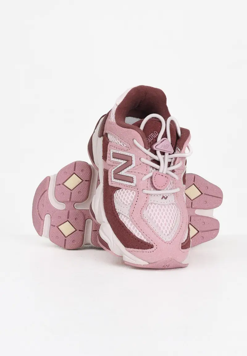 NEW BALANCE Sneakers 9060 rosa e bordeaux da neonato miniatura 3