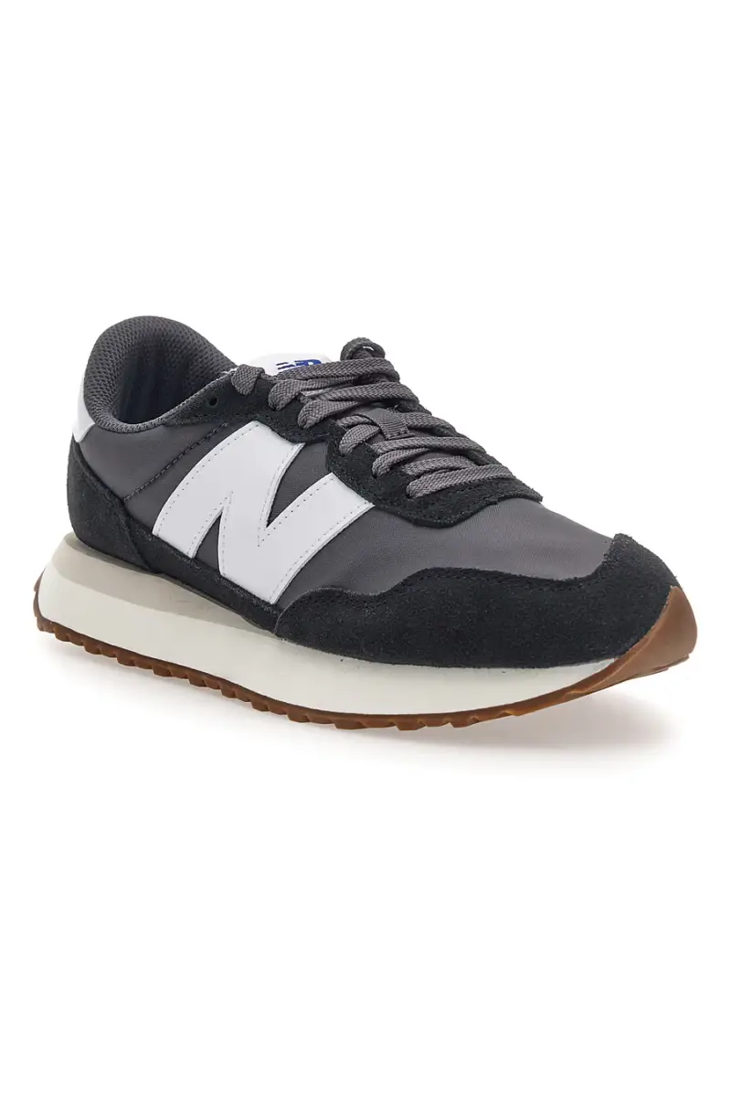 Sneakers grigie da ginnastica in pelle e tessuto New balance Ms237ga [NERO] miniatura 2