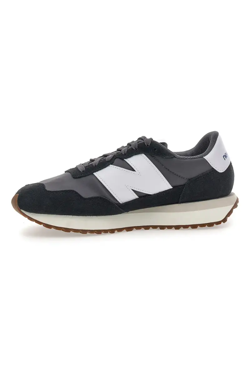 Sneakers grigie da ginnastica in pelle e tessuto New balance Ms237ga [NERO] miniatura 4