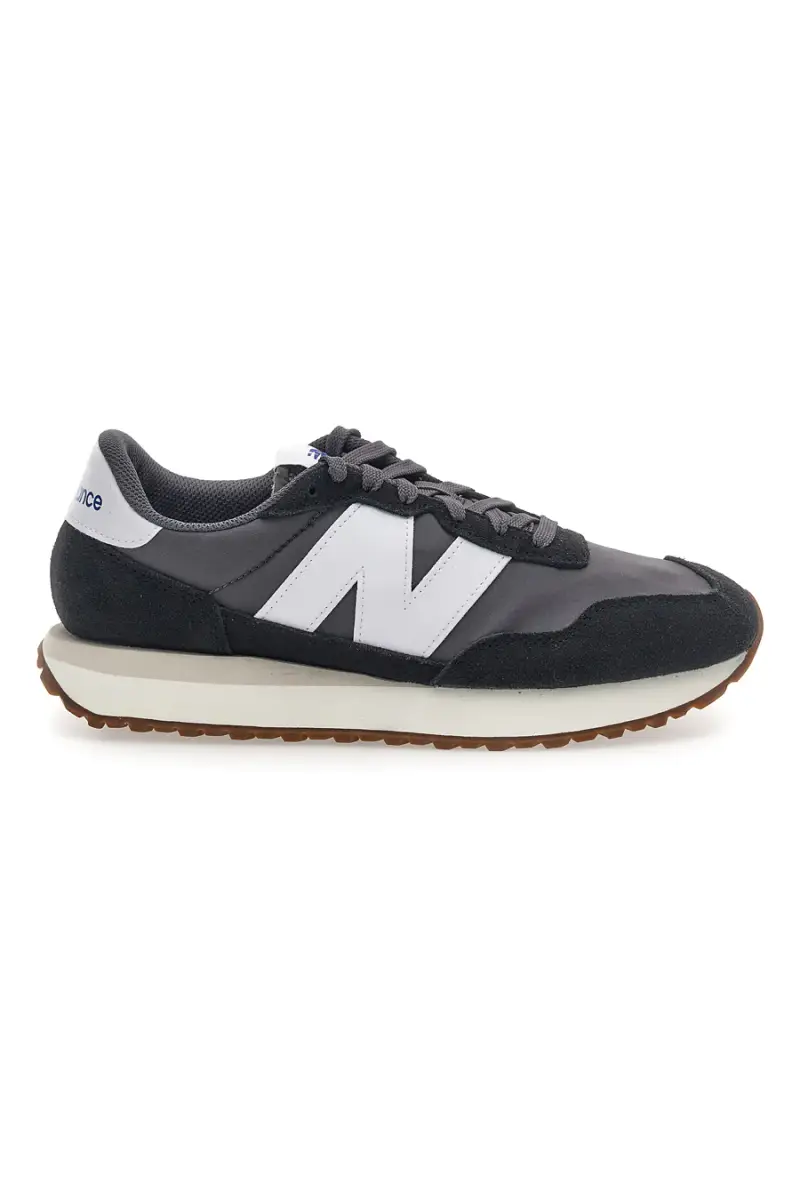 Sneakers grigie da ginnastica in pelle e tessuto New balance Ms237ga [NERO]