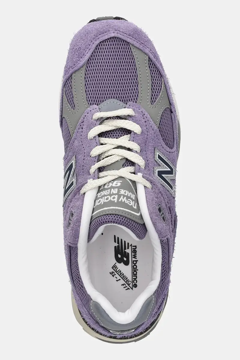 sneakers in camoscio Made in UK colore violetto U991LV2 miniatura 4