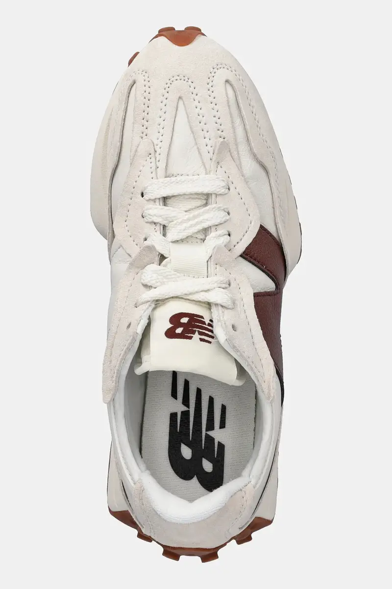 sneakers in pelle 327 Beige miniatura 4