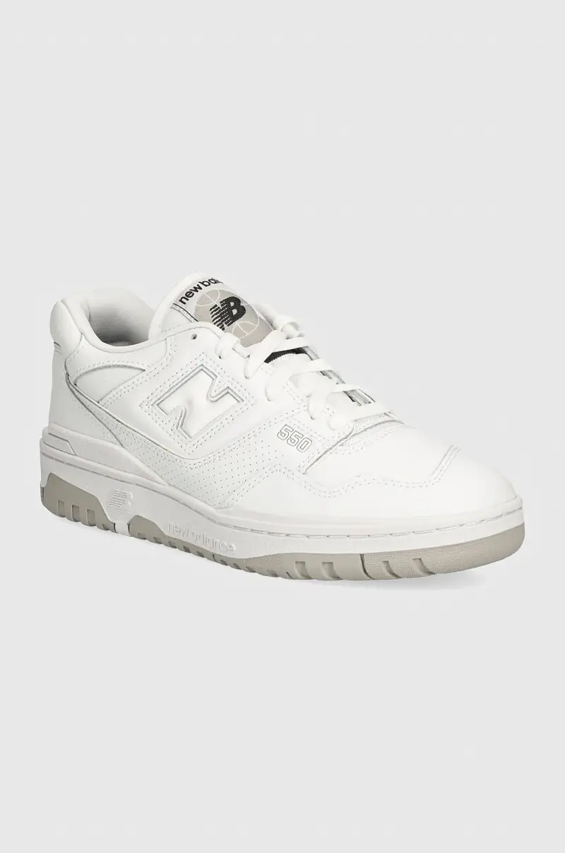 sneakers in pelle 550 White Grey BB550PB1 Bianco