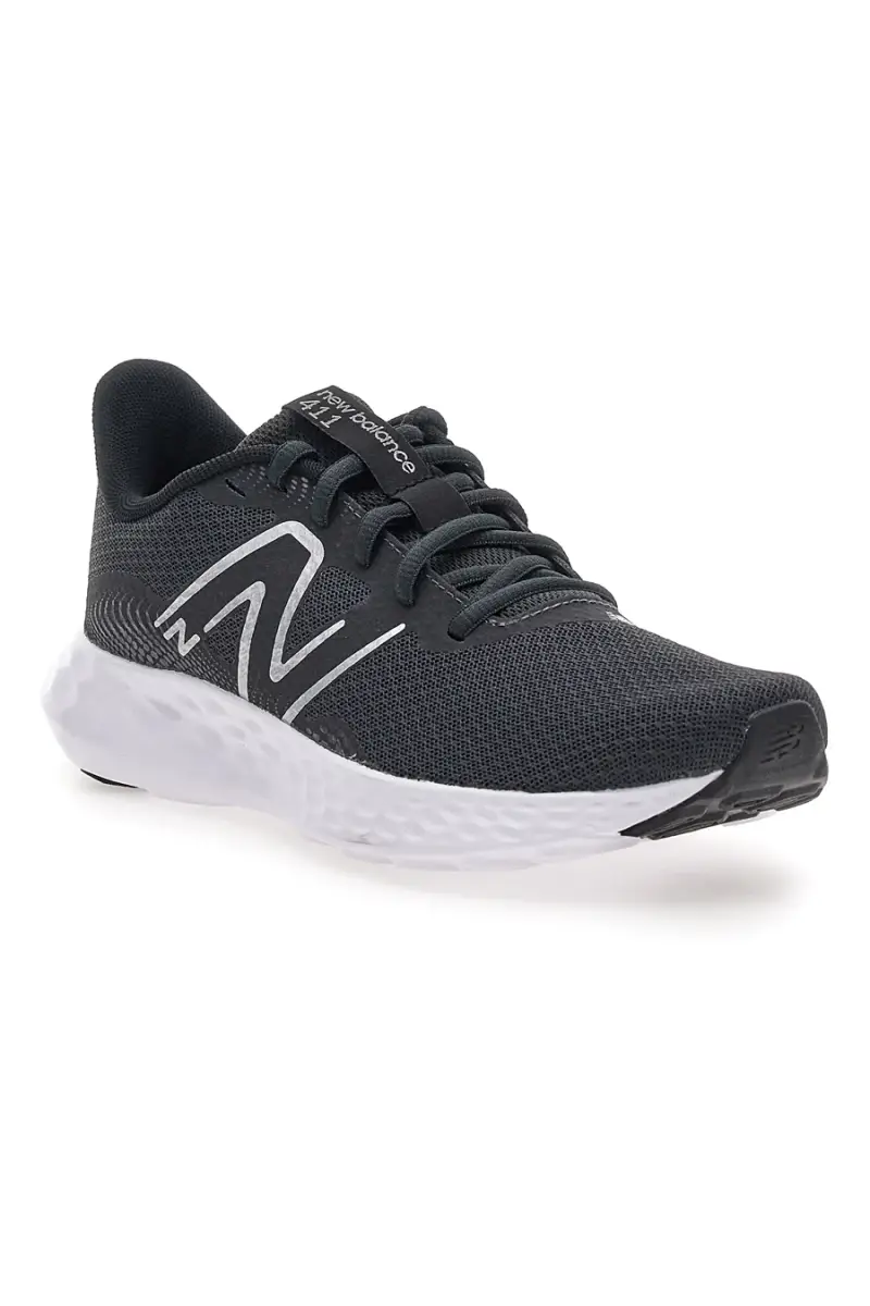 Sneakers nere da ginnastica in tessuto traspirante New balance W411lb3 [NERO miniatura 2