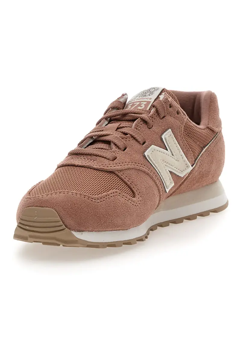 Sneakers Rosa tomaia in pelle e tessuto New balance WL373SI2 [TAN] miniatura 3