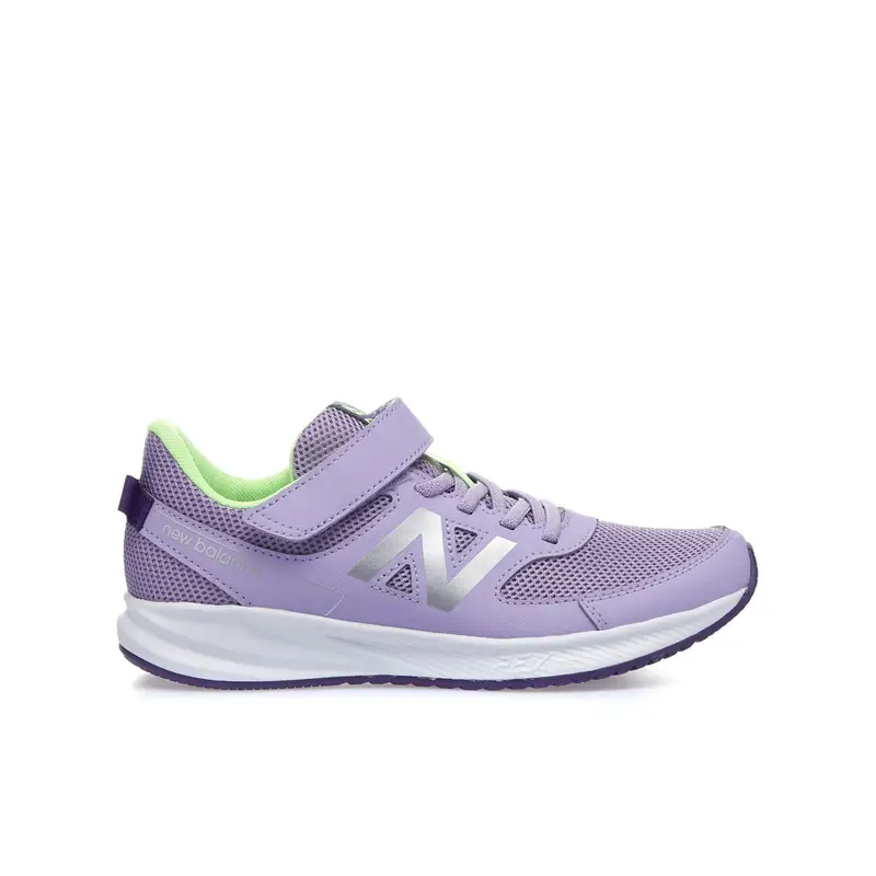 Sneakers running lilla da bambina YT570 con velcro