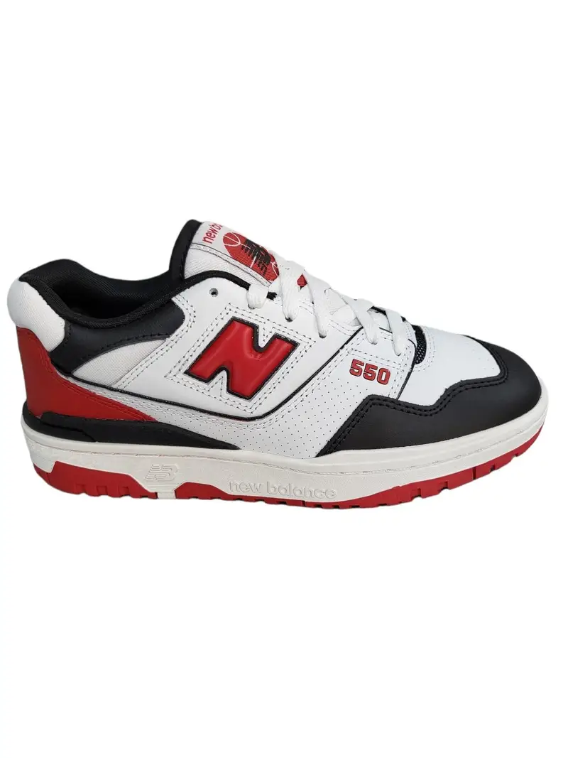 Sneakers uomo new balance in pelle-bianco-rosso-nero-bbhr | New Balance