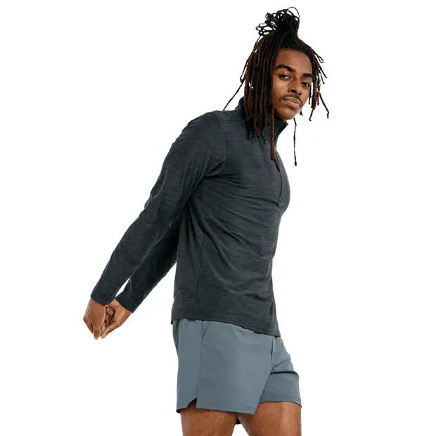 Space Dye 1/4 Zip Donna - Top da pista Nero - Jersey Black