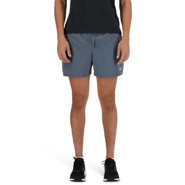 New Balance Pantaloncini Uomo Grigio in Poly Jersey