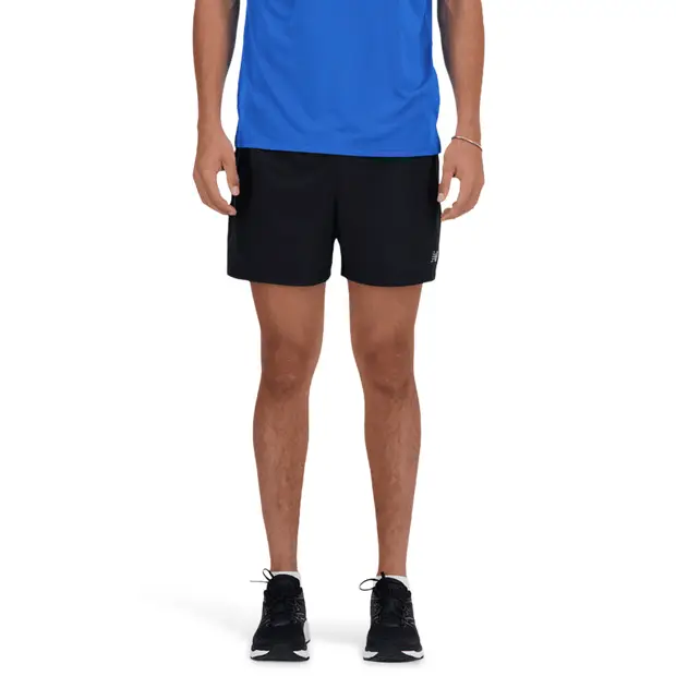 New Balance Pantaloncini Uomo Nero in Poly Jersey