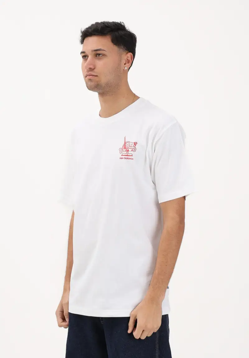 T-shirt a manica corta Ramen bianca da uomo