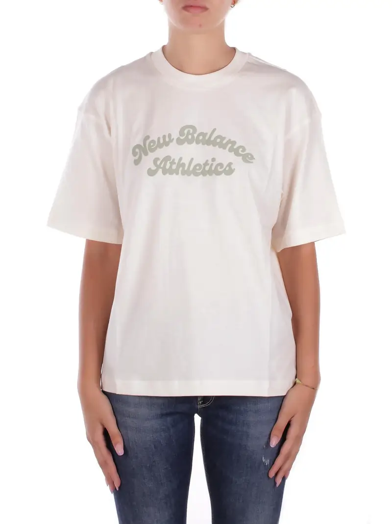 New Balance T-shirt Donna Bianco 2954281