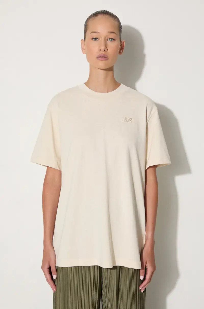 New Balance T-shirt Donna Beige 2240962