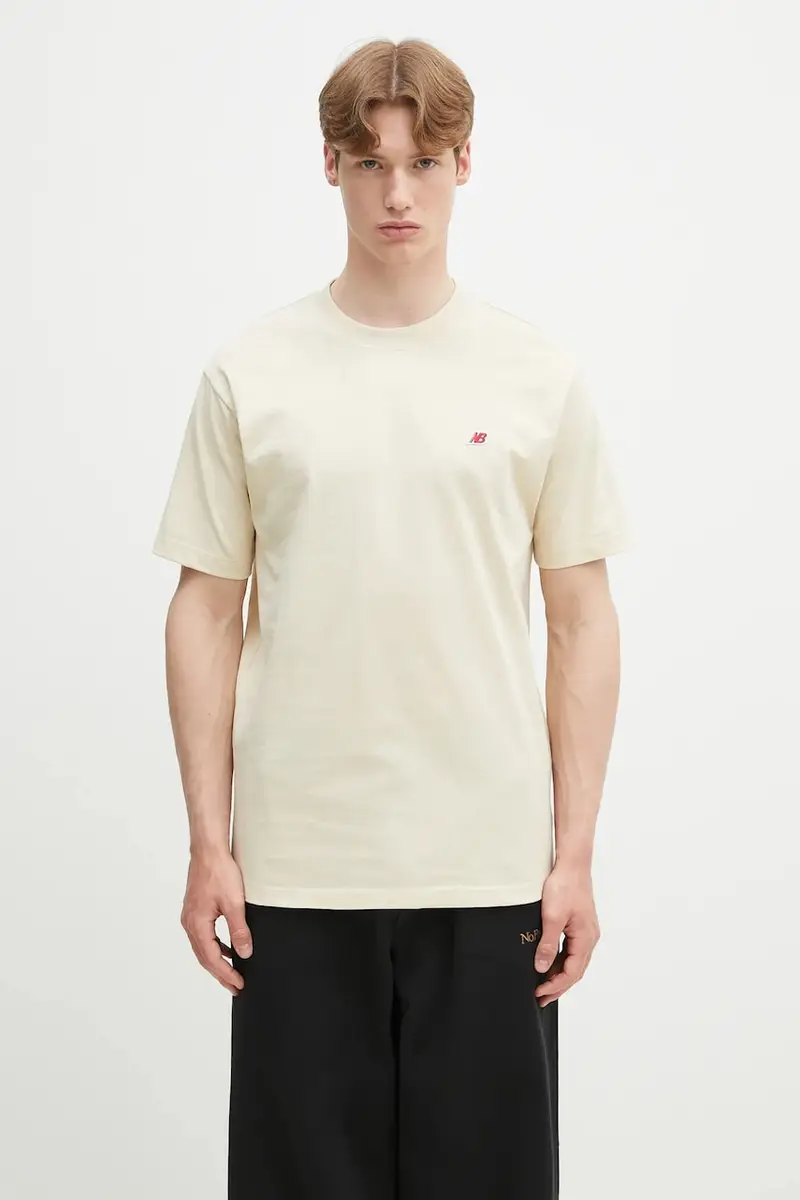 New Balance T-shirt Uomo Beige 2242183