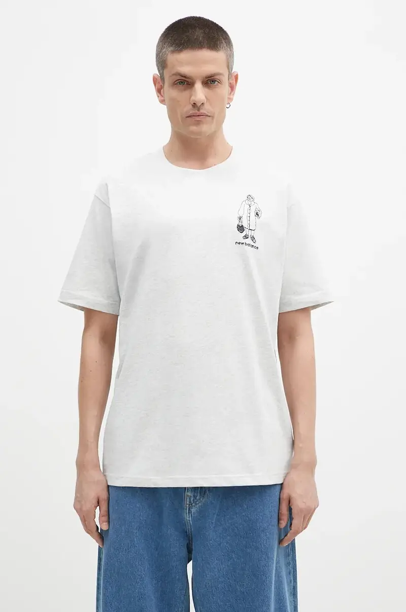New Balance T-shirt Uomo Grigio 2249260