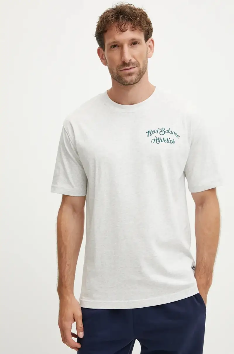 New Balance T-shirt Uomo Grigio 2249190