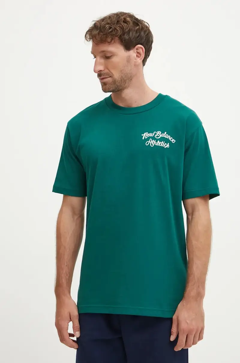 New Balance T-shirt Uomo Verde 2260696
