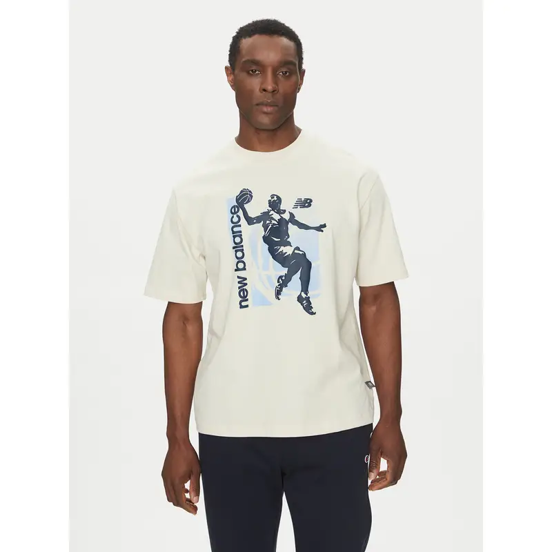 New Balance T-shirt Beige 3225249