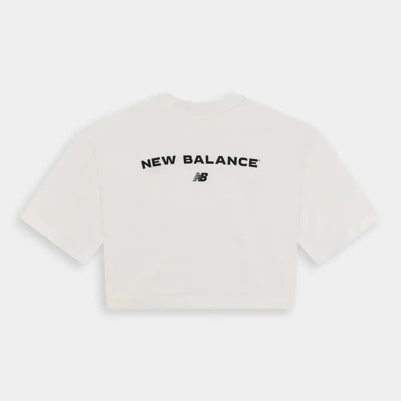 New Balance T-shirt Donna Beige 2501837 miniatura 2