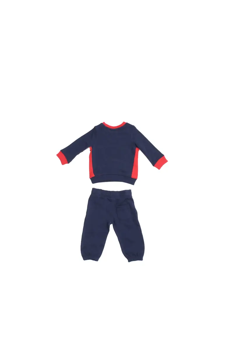 Tuta Bambino NEW BALANCE Blu Nb contrast ft crew & jogger s miniatura 2