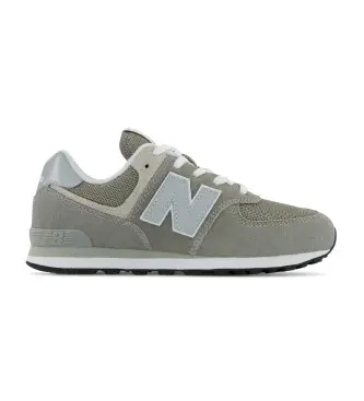 unisex per bambino GC574V1 Sneaker in pelle 574 grigia (38 5 W), Basso, Stringhe, Casual, Grigio, moda per bambini