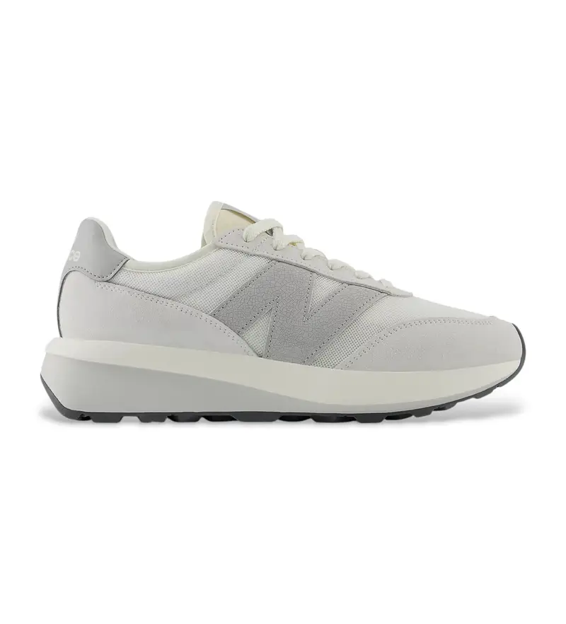 unisex. U370V1 Sneakers in pelle bianca 370 (36), Bianco, 1 a 3 cm, Stringhe, Casual